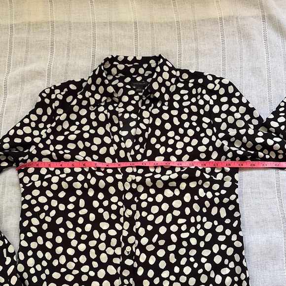 Ann Taylor Polka Dot Long Sleeve Button Down Shirt - Picture 10 of 11
